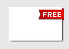 Free text on a ribbon appear from the right side of blank white space vector