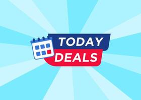 Today Deals tag label design text with stylist and colorful element, promotional for advertisement vector