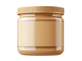 Jar of peanut butter with blank label. png