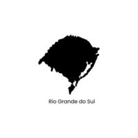 Rio Grande do Sul Map stock image. vector
