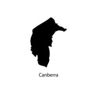 Canberra Map Stock image. vector