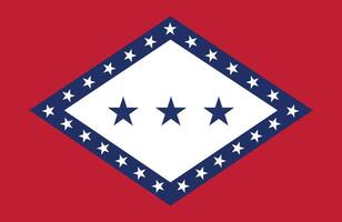 Arkansas States Flag Stock Image. vector