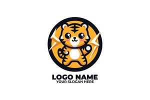 Tumble Paws, A Chibi Tiger Rolling Playfully vector