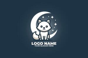 A variation where the wolf is howling, with a tiny breath of mist or stars appearing. vector