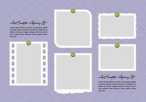 Pictures or photos frame collage layout abstract photo frames and digital photo vector