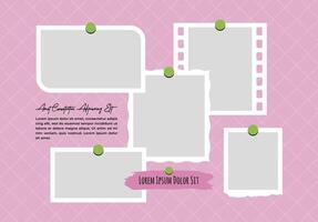 Design Picture comics page grid layout abstract photo frames and digital photo wall vector