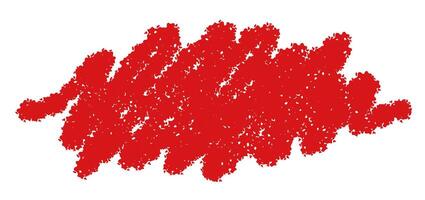 Red Crayon Texture Doodle Background Illustration Isolated On A White Background. vector
