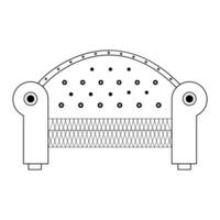 Modern Comfortable Sofa Illustration vector