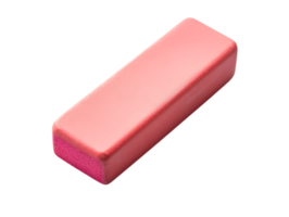 Pink eraser isolated on transparent background png