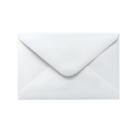 Blank white envelope, isolated on transparent background. png