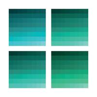 Four square gradient color palette in shades of green and teal vector