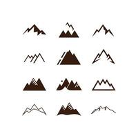 Collection of Mountain Icons and Symbols vector