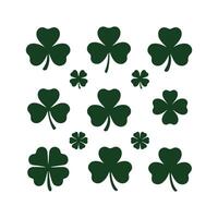 St. Patrick's Day Shamrocks and Four-Leaf Clovers Pattern vector