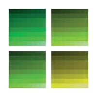 Four square color palette in shades of Green color gradient squares vector