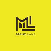 ML Letter mark Logo Design for Brand Identity vector