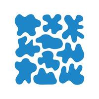 Modern Blue Abstract Shapes Design vector