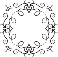 Swirl ornemental frame vector