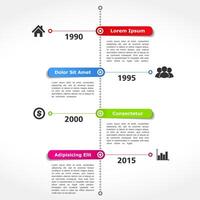 Infographics timeline design template vector