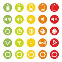 Icons of different indicators vector