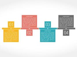 Design template with four elements, puzzle style vector