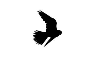 Flying African hobby bird Silhouette Design vector