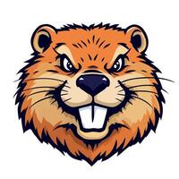 The mascot of a groundhog is smiling vector