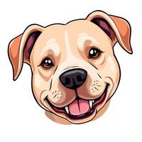 A cartoon dog with a big smile on its face vector