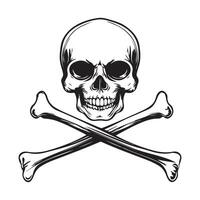 Skull and Crossbones image. Skull and Crossbones on white background vector