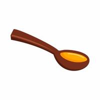 spoon for honey. Cartoon style illustration. postcard design element. vector