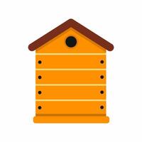 a beehive on a white background. Animated illustration on the theme of beekeeping vector