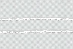Rectangular cardboard frame with jagged edges in retro style. of ripped torn paper with blank copyspace vector