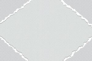 Rectangular paper frame with jagged edges in retro style vector
