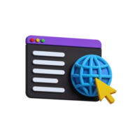 Modern design of a web browser interface with a globe icon png