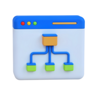 Stylized Web Browser with Network Connections Design png