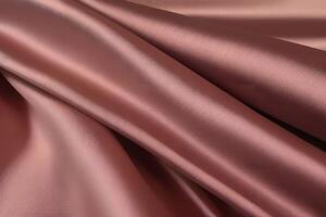 Elegant Rose Gold Fabric Texture Luxurious Drape and Smooth Surface photo