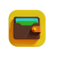 Digital wallet icon featuring multiple cards on a bright background png