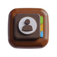 Unique button design featuring a user icon and colors png