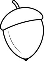 Acorn Outline Illustration for Autumn and Fall Themes vector