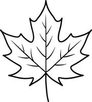 Maple Leaf Outline - Simple and Elegant Autumn Design vector