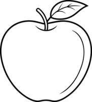 Apple Outline - Simple Fruit Illustration for Autumn and Fall Themes vector
