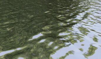 Water surface with waves, reflection water surface, background, 3D illustration photo