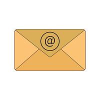 brown envelope. isolated electronic mail on white background vector