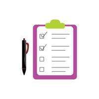 notes to do list isolated on a white background vector