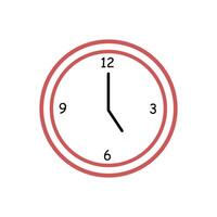 isolated analog wall clock on white background vector