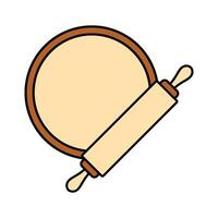 Rolling Pin and Dough Icon vector
