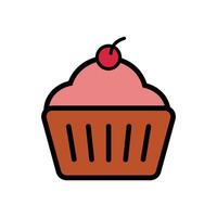 Simple Cupcake Icon Design vector