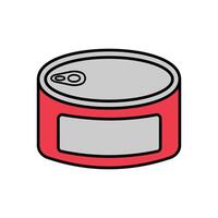 Red Can Food Container Illustration vector