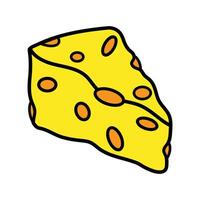 Cartoon Illustration of Cheese Block vector