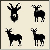 Goat Silhouette, Animal Shape vector