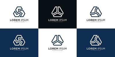 Creative abstract geometric logo design template vector